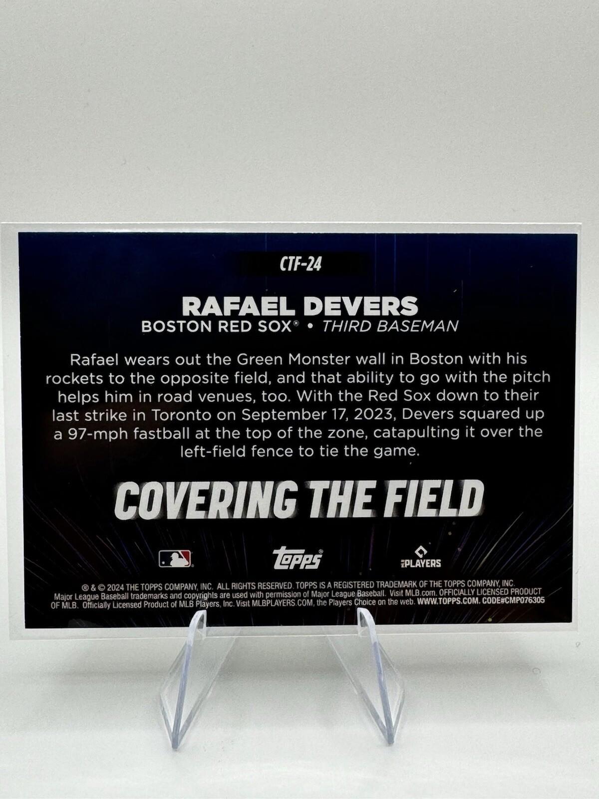 2024 Topps Series 2 Covering The Field Rafael Devers CTF-24 Red Sox