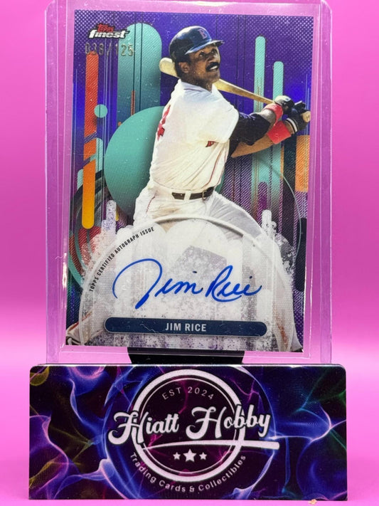 2025 Topps Finest - Jim Rice #FA-JR - Purple Auto /125 (AU)