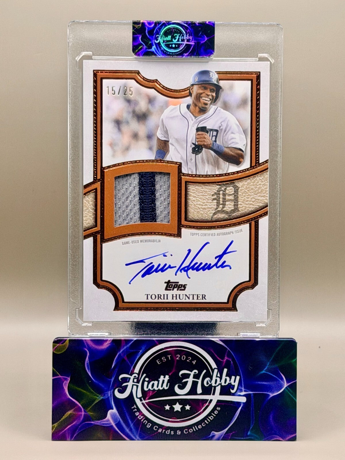 2026 Topps Series Two #TFAP-TIH - Torii Hunter - Flagship Patch Auto Bronze /25