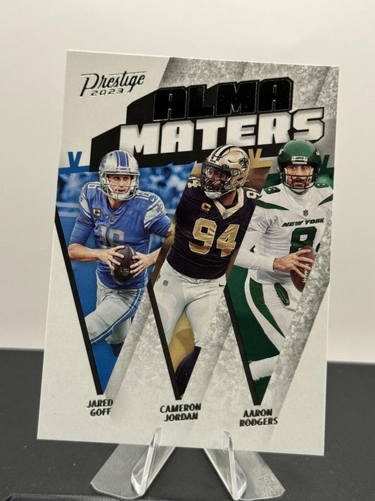 2023 Panini Prestige - Alma Maters #AM-9 Rodgers, Goff, Jordan
