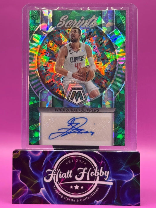 2023 Panini Mosaic Basketball - Ivica Zubac #MS-ZUB - Scripts Auto - Green Ice