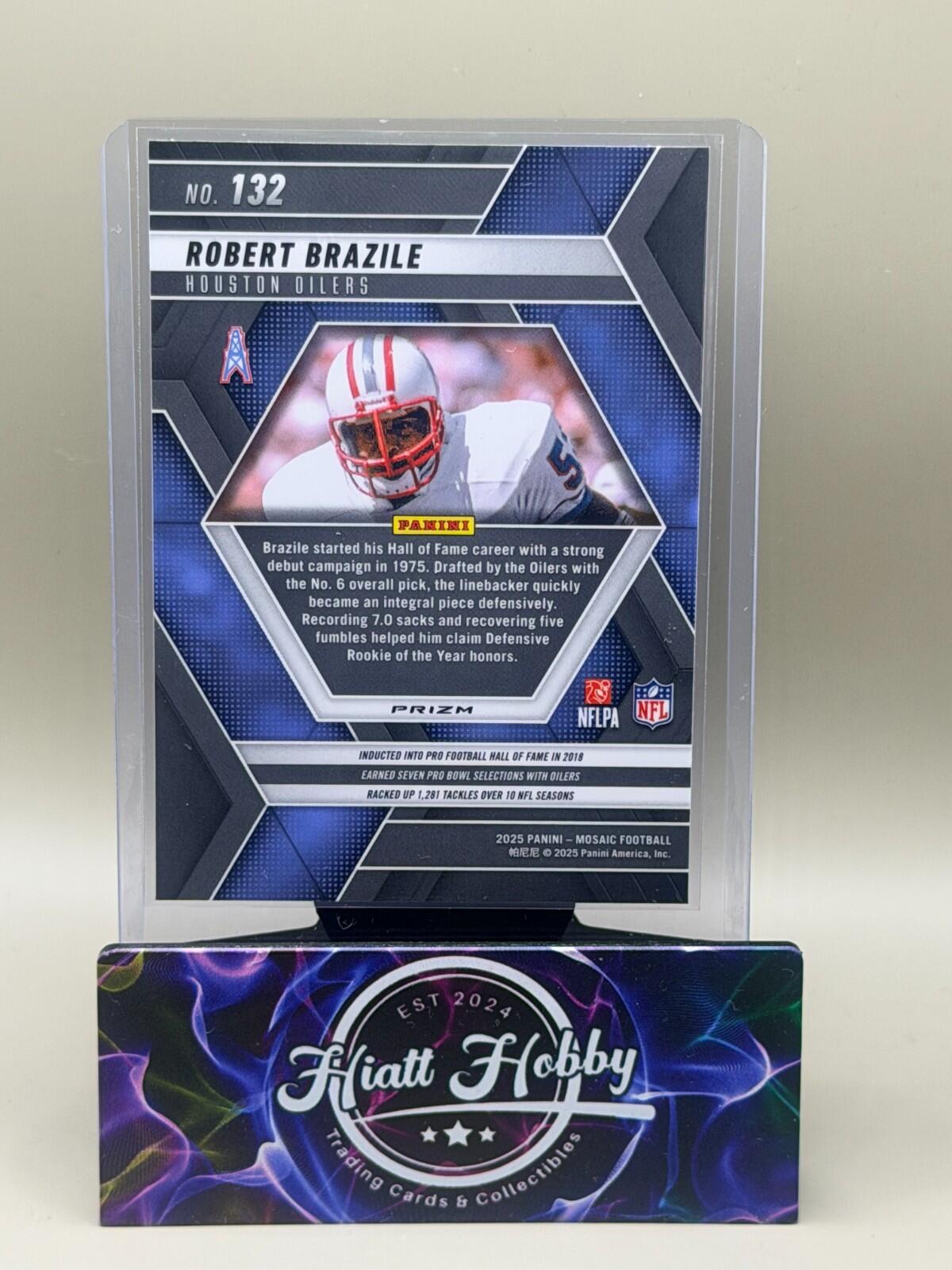 2025 Panini Mosaic Football Sparkle Pack - #132 Robert Brazile - Red Sparkle