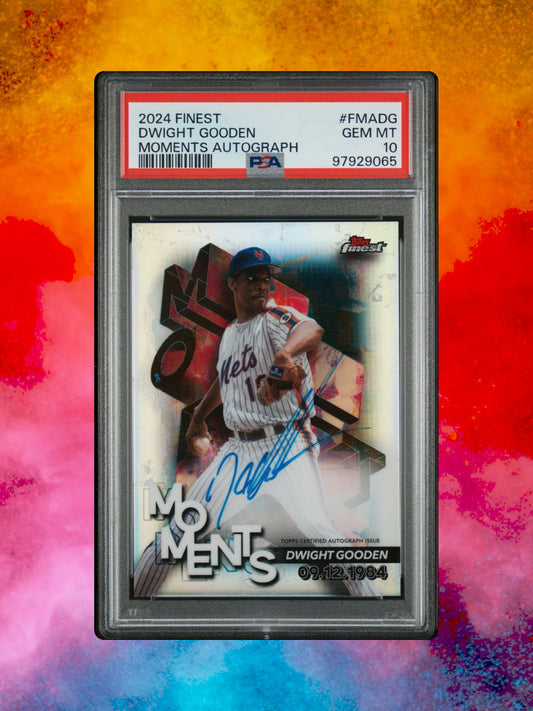 2024 Topps Finest - Finest Moments Autographs #FMA-DG Dwight Gooden - PSA 10