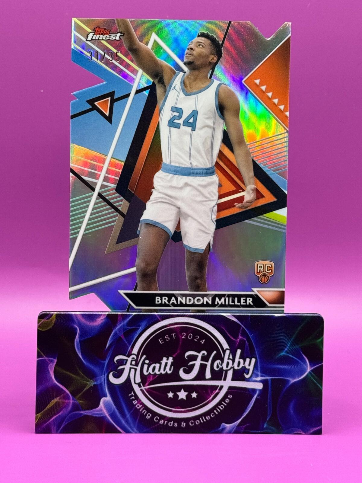 2023 Topps Finest Basketball - Brandon Miller #176 - Die-Cut Refractor /35