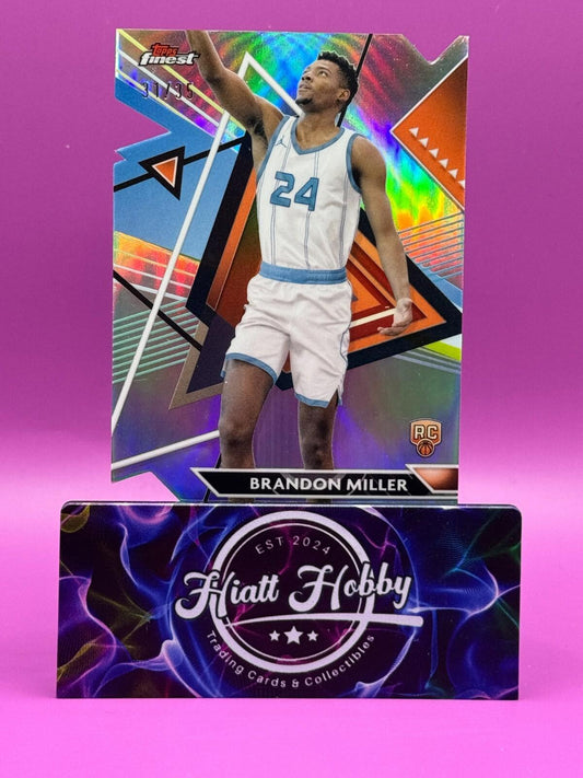 2023 Topps Finest Basketball - Brandon Miller #176 - Die-Cut Refractor /35