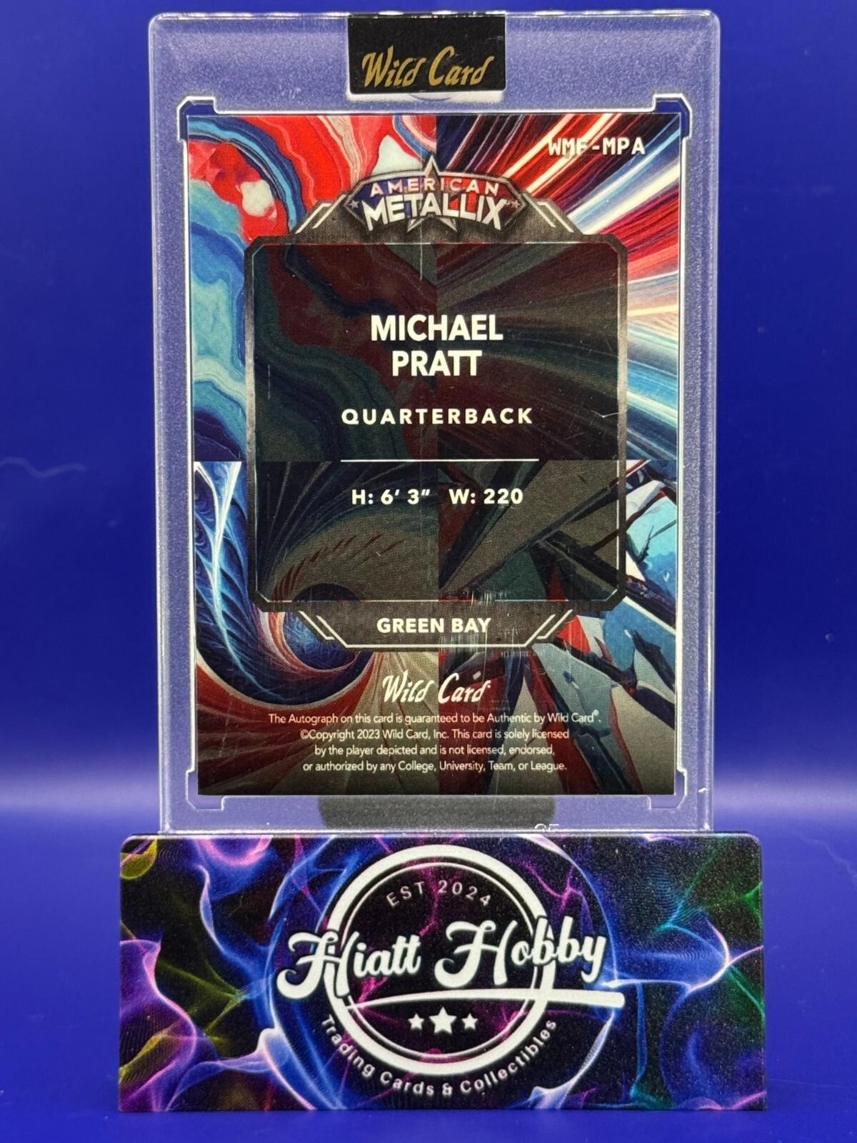 2023 Wild Card Metallix - Michael Pratt - Wildfractal Auto - Red/White/Blue 1/1