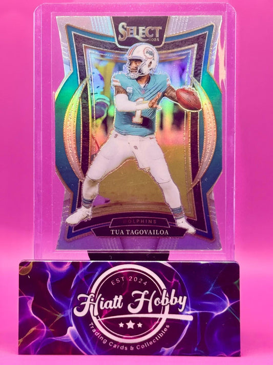 2024 Panini Select - Tua Tagovailoa #99 - Concourse - Silver Prizm Die-Cut