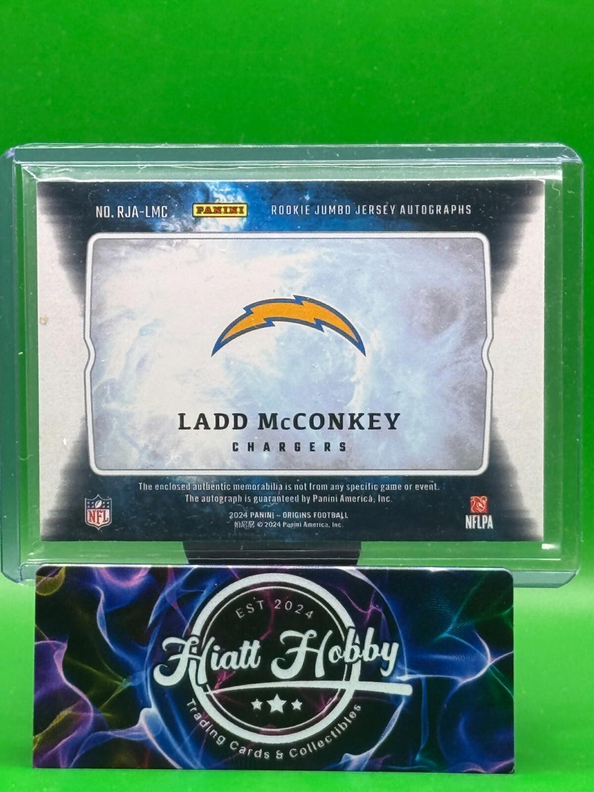 2024 Panini Origins - Rookie Jumbo Jersey Autographs Ladd McConkey (AU, MEM, RC)