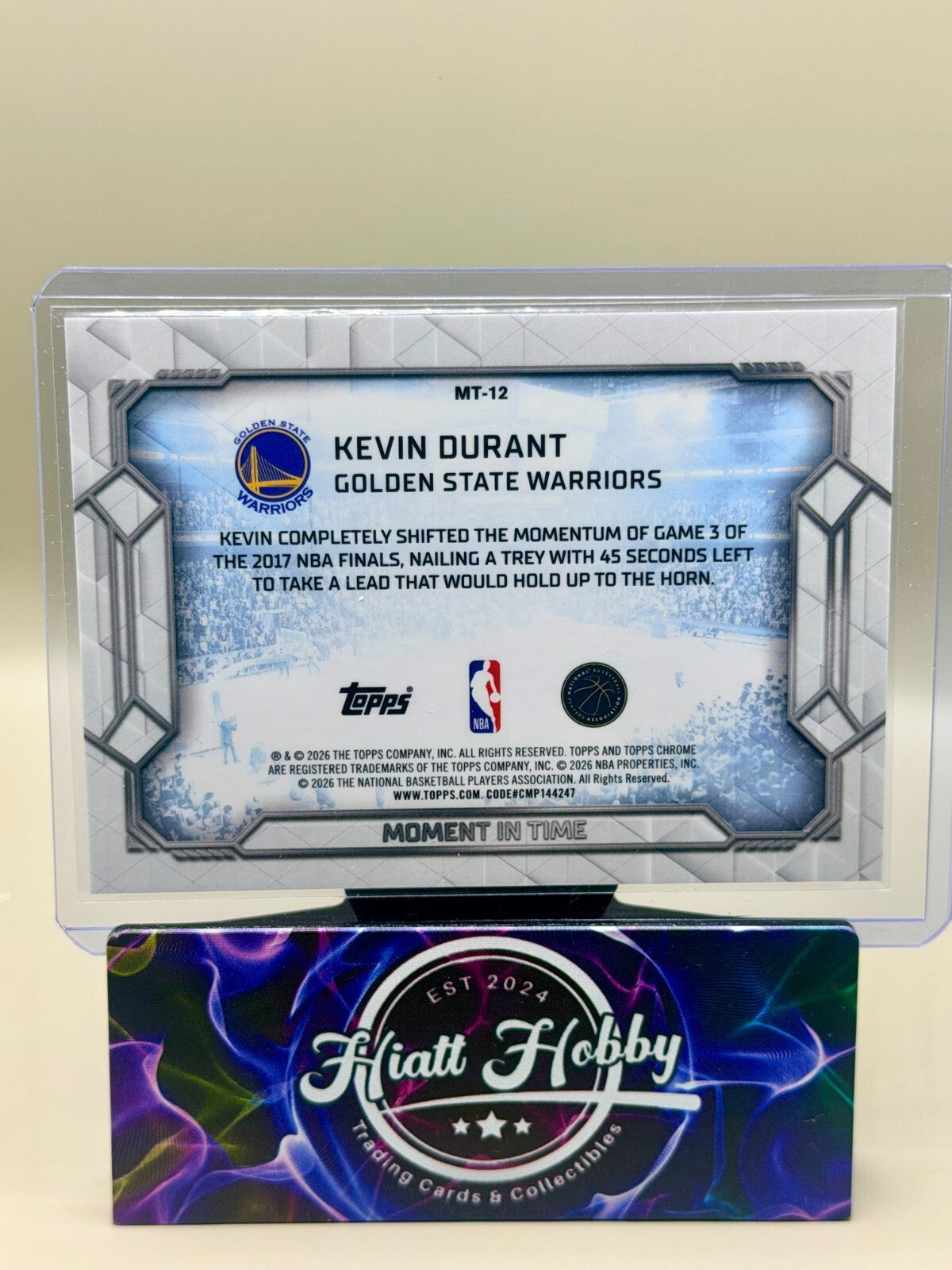 2025-26 Topps Chrome Update - #MT-12 Kevin Durant - Moment in Time
