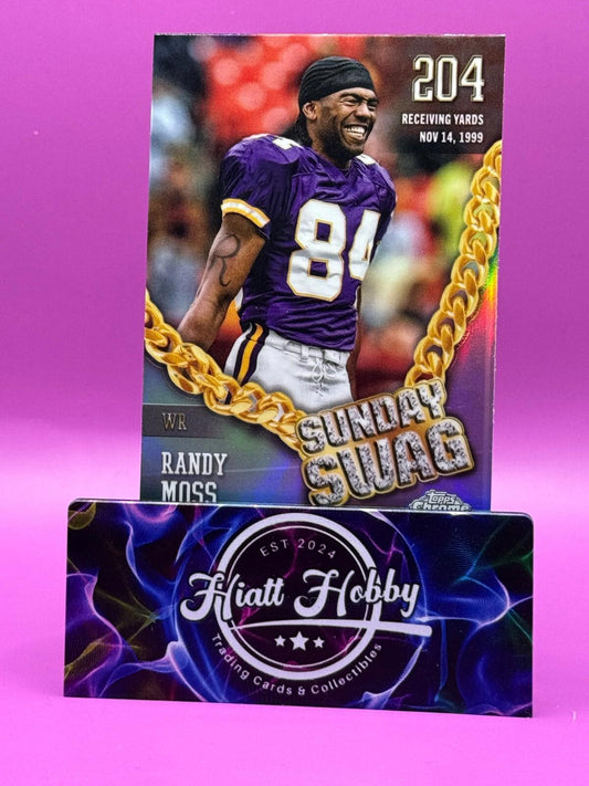 2024 Topps Chrome Football - Randy Moss #SS-11 - Sunday Swag - Refractor