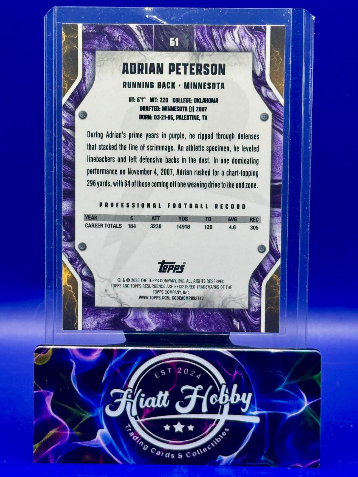 2024 Topps Resurgence - Adrian Peterson #61 - Prism Refractor