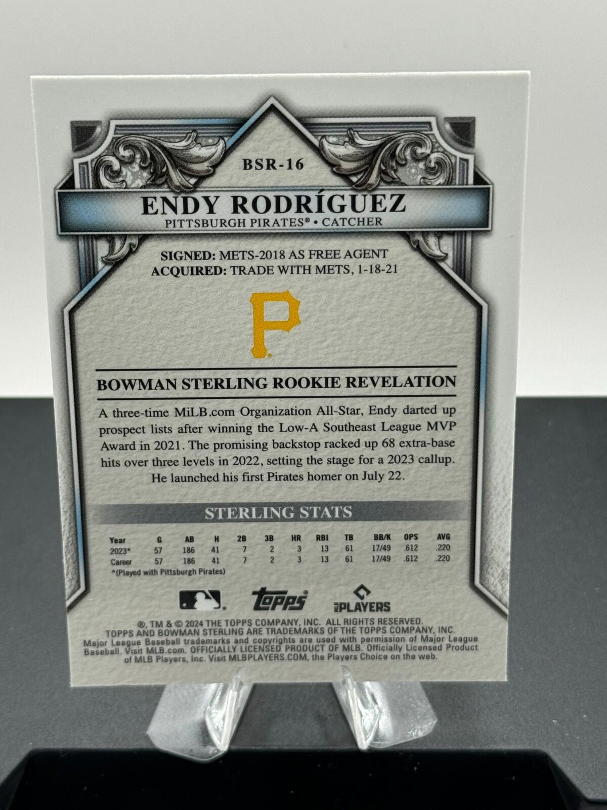 2024 Bowman Sterling - Endy Rodriguez #BSR-16