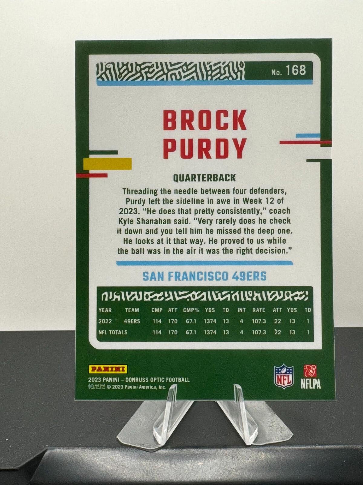 2023 Panini Donruss Optic - #168 Brock Purdy