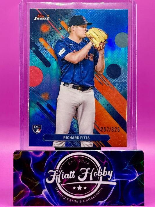 2025 Topps Finest - Richard Fitts #30 - Common - Sky Blue Refractor /325 (RC)