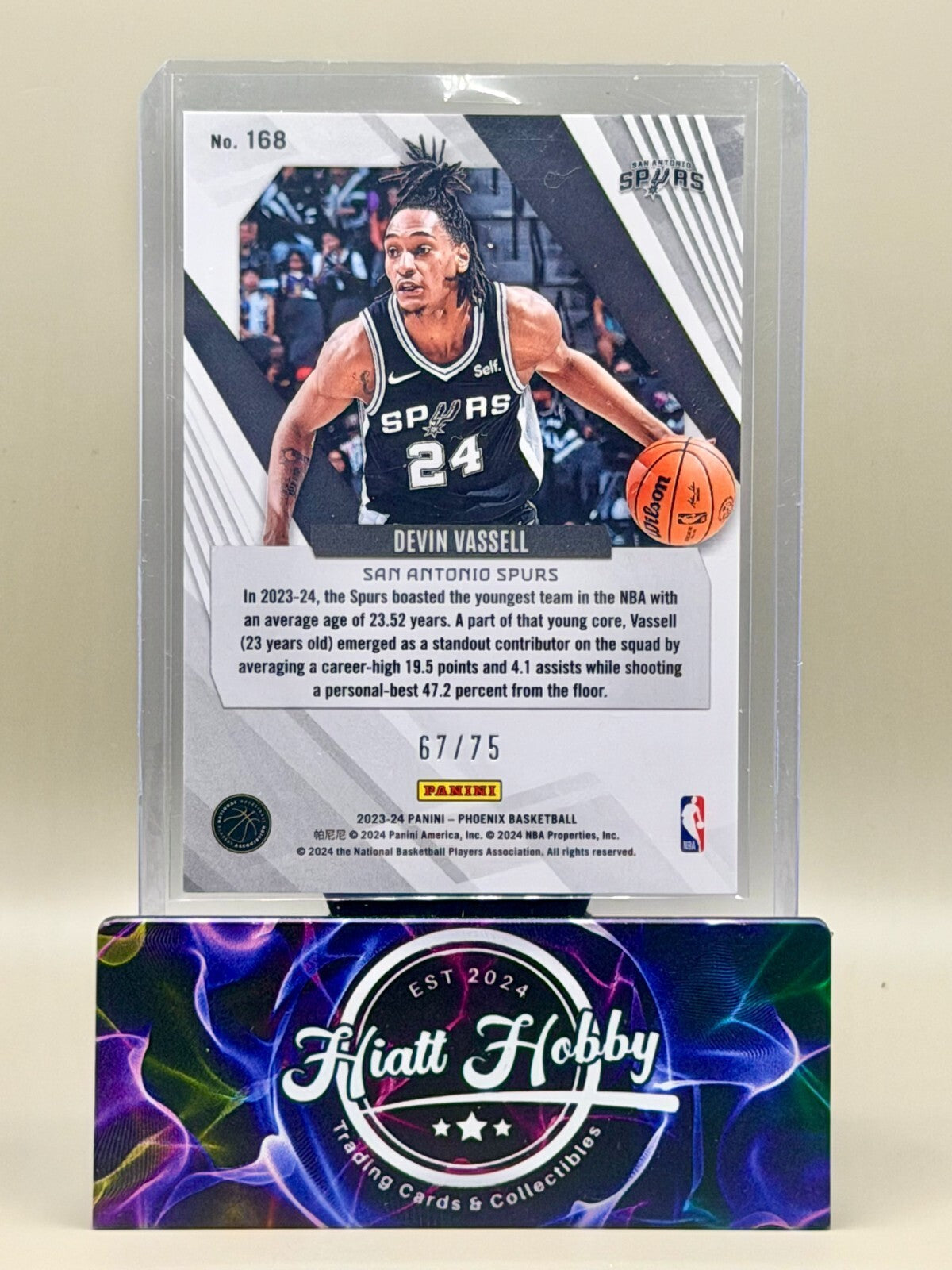 2023-24 Panini Phoenix - #168 Devin Vassell - Lava Prizm /75
