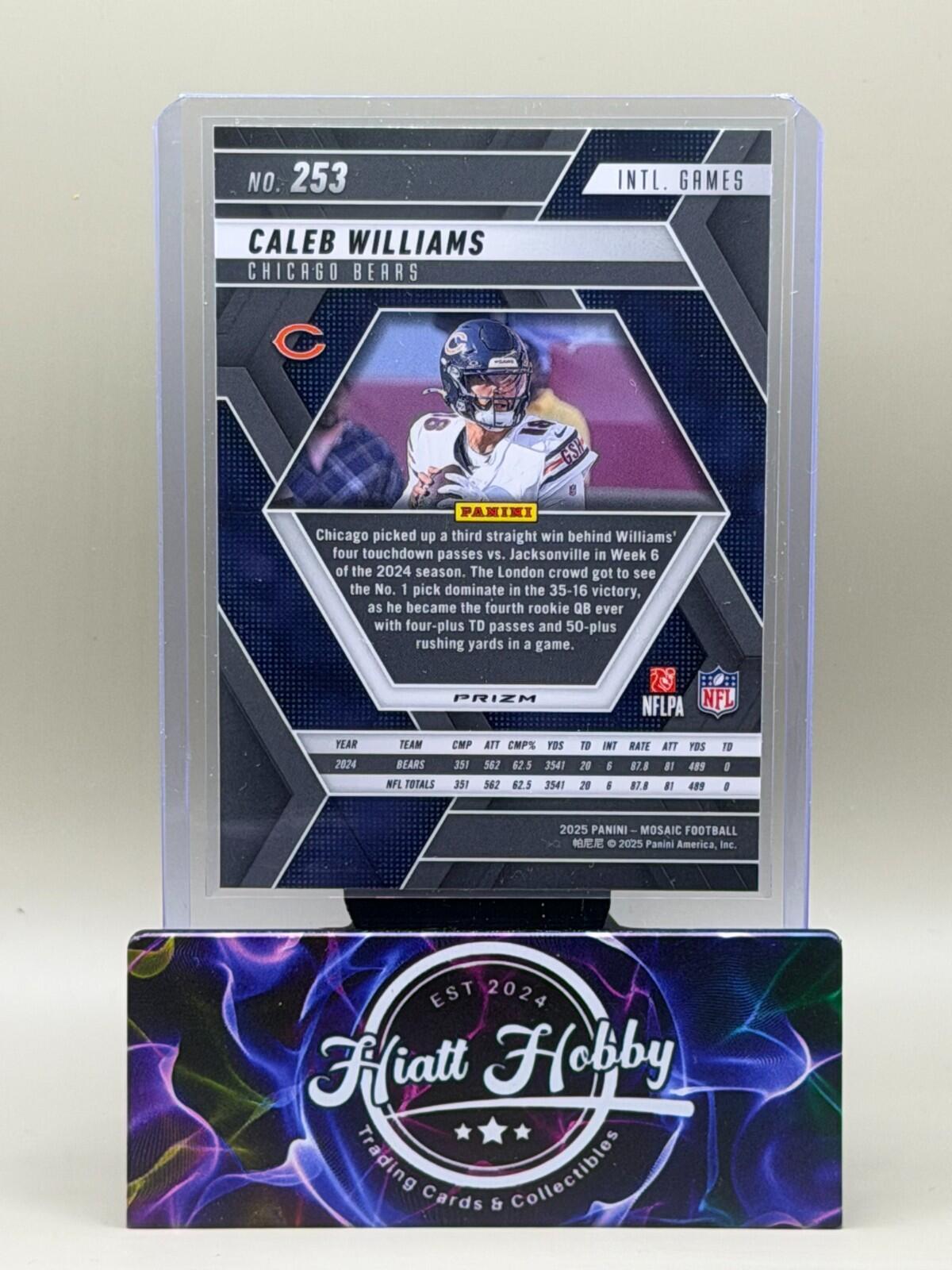2025 Panini Mosaic Football - #253 Caleb Williams - Green Mosaic