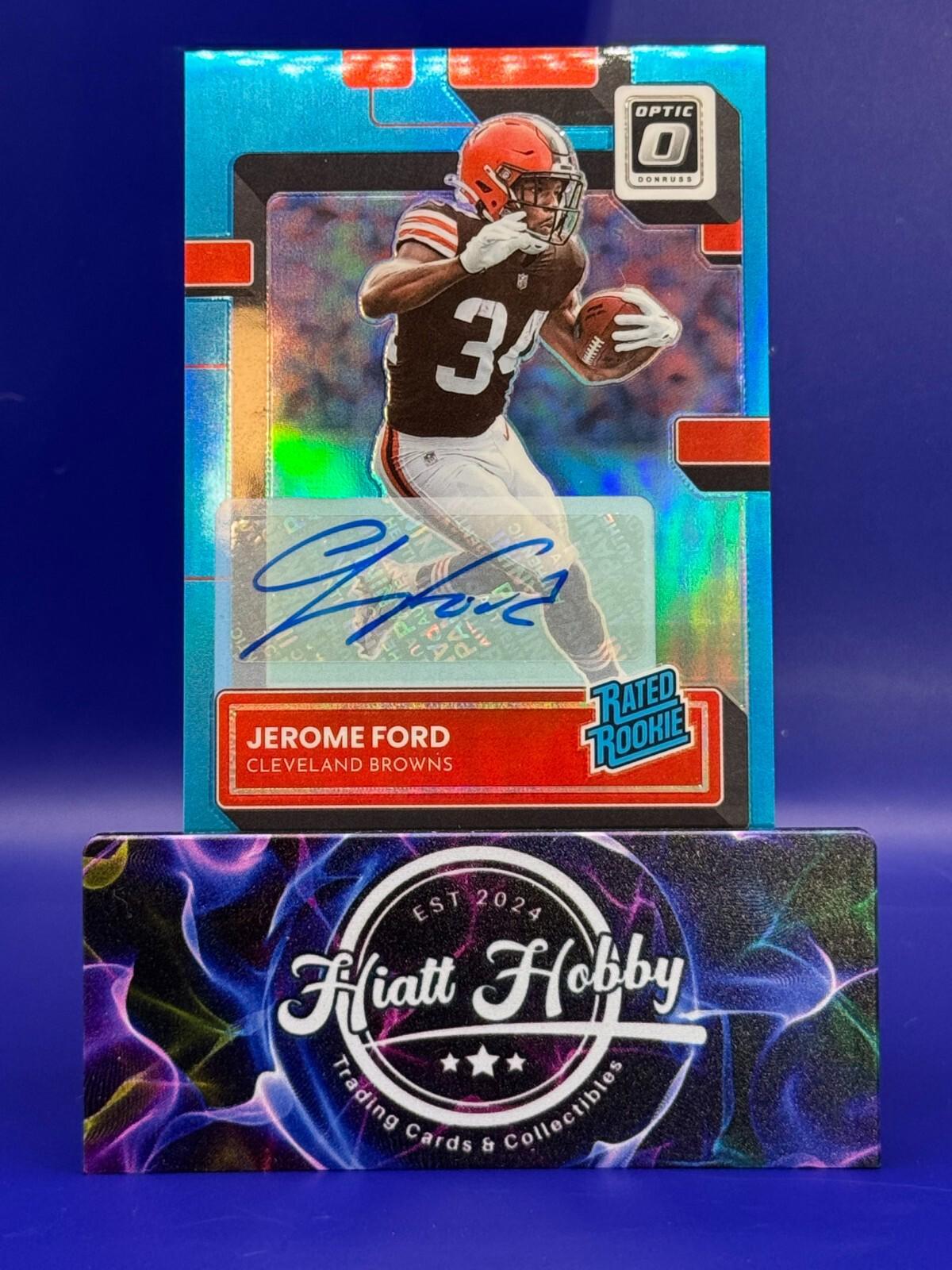 2022 Panini Donruss Optic - Jerome Ford #280 - Blue Refractor Auto /99