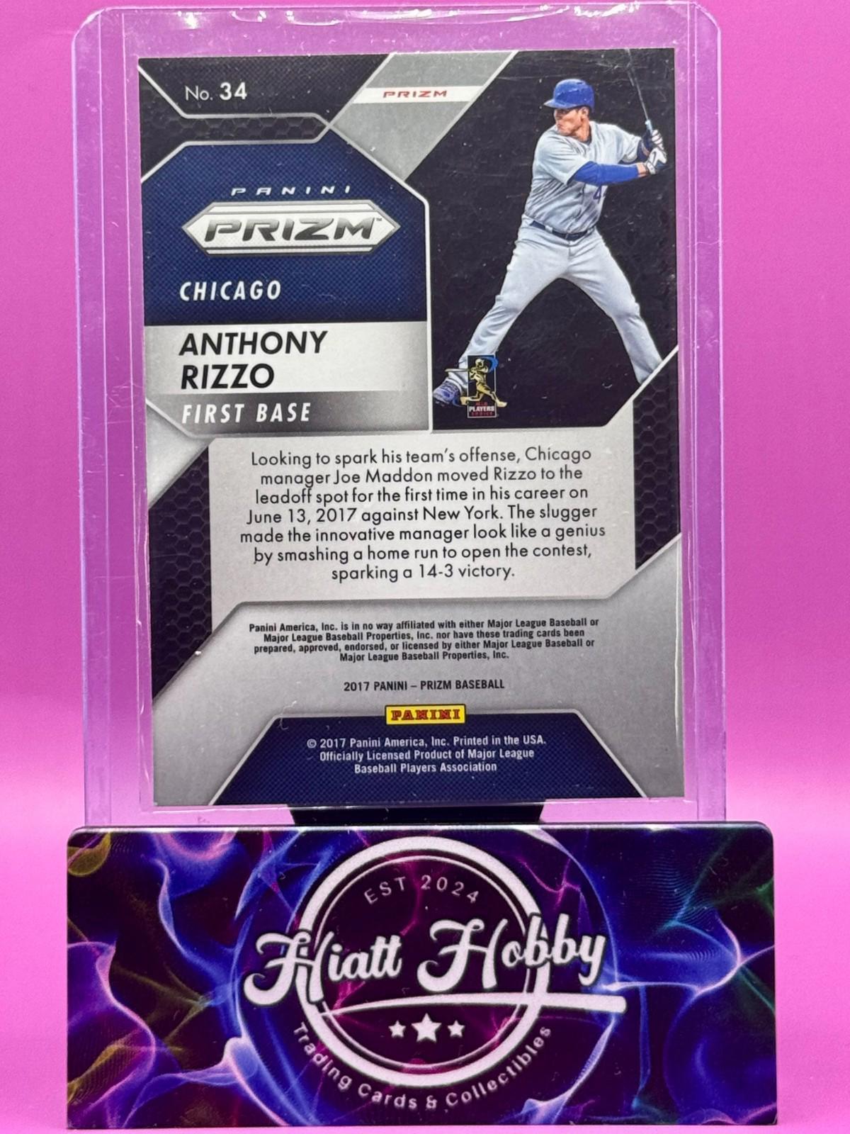 2017 Panini Prizm Baseball - Anthony Rizzo #34 - Silver Holo Prizm