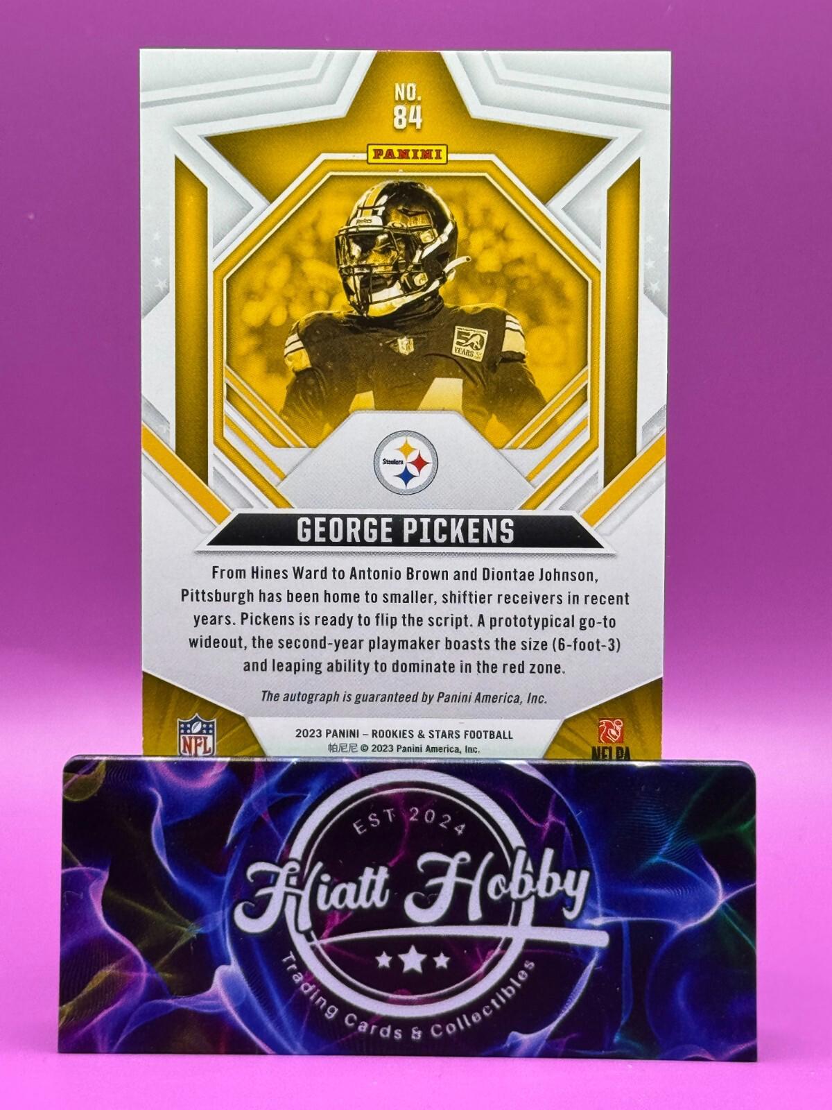 2023 Panini Rookies & Stars - Signatures #84 George Pickens /299 (AU)
