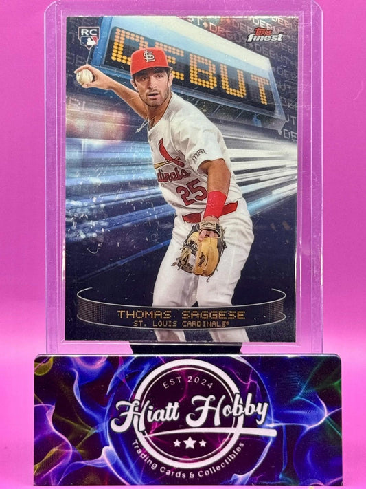 2025 Topps Finest - Thomas Saggese #D-21 - Debut (RC)