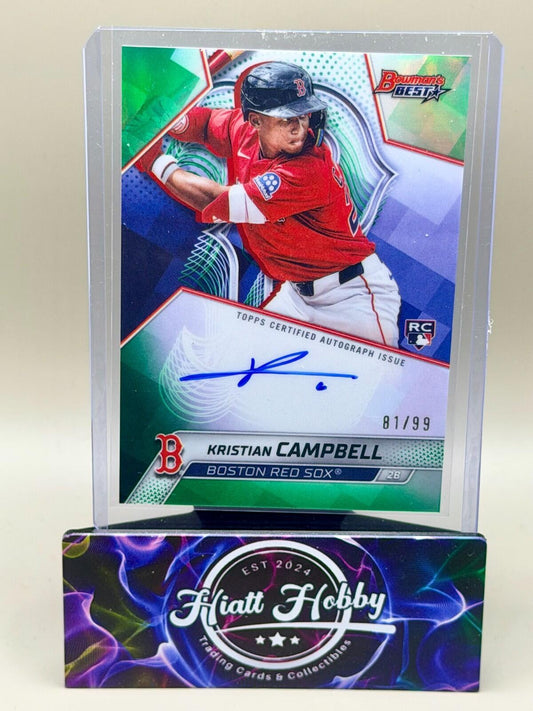 2025 Bowman's Best - #B25-KC Kristian Campbell - Green Auto /99 (RC)
