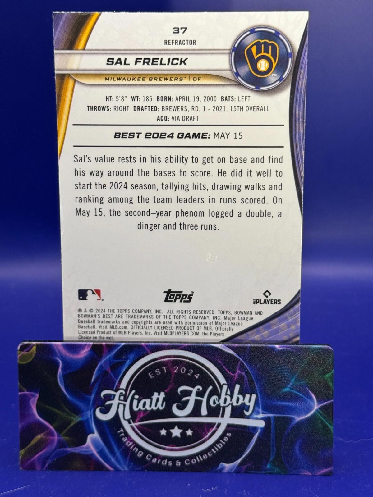 2024 Bowman's Best Baseball - Sal Frelick #37 - Refractor