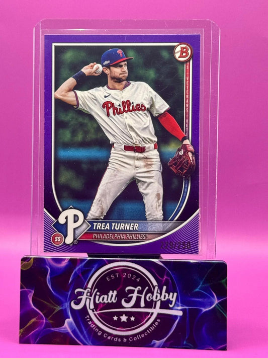 2025 Bowman - Trea Turner #65 Purple Border /250