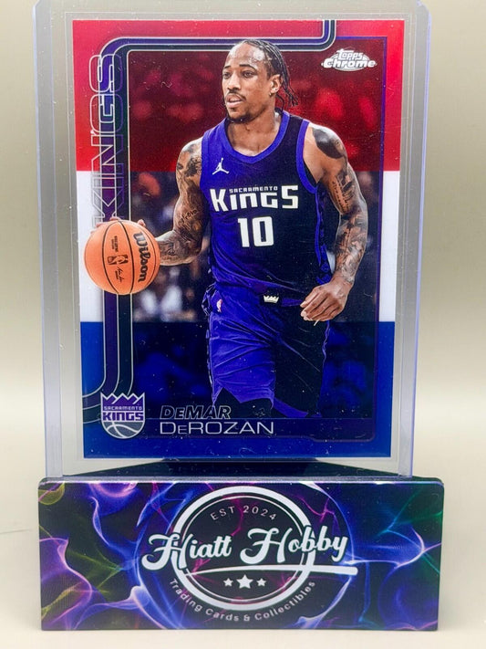 2025-26 Topps Chrome - #240 DeMar DeRozan - Red White Blue Refractor