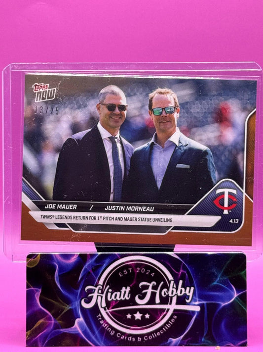 2025 Topps Now - Joe Mauer & Justin Morneau #68 - Orange /25