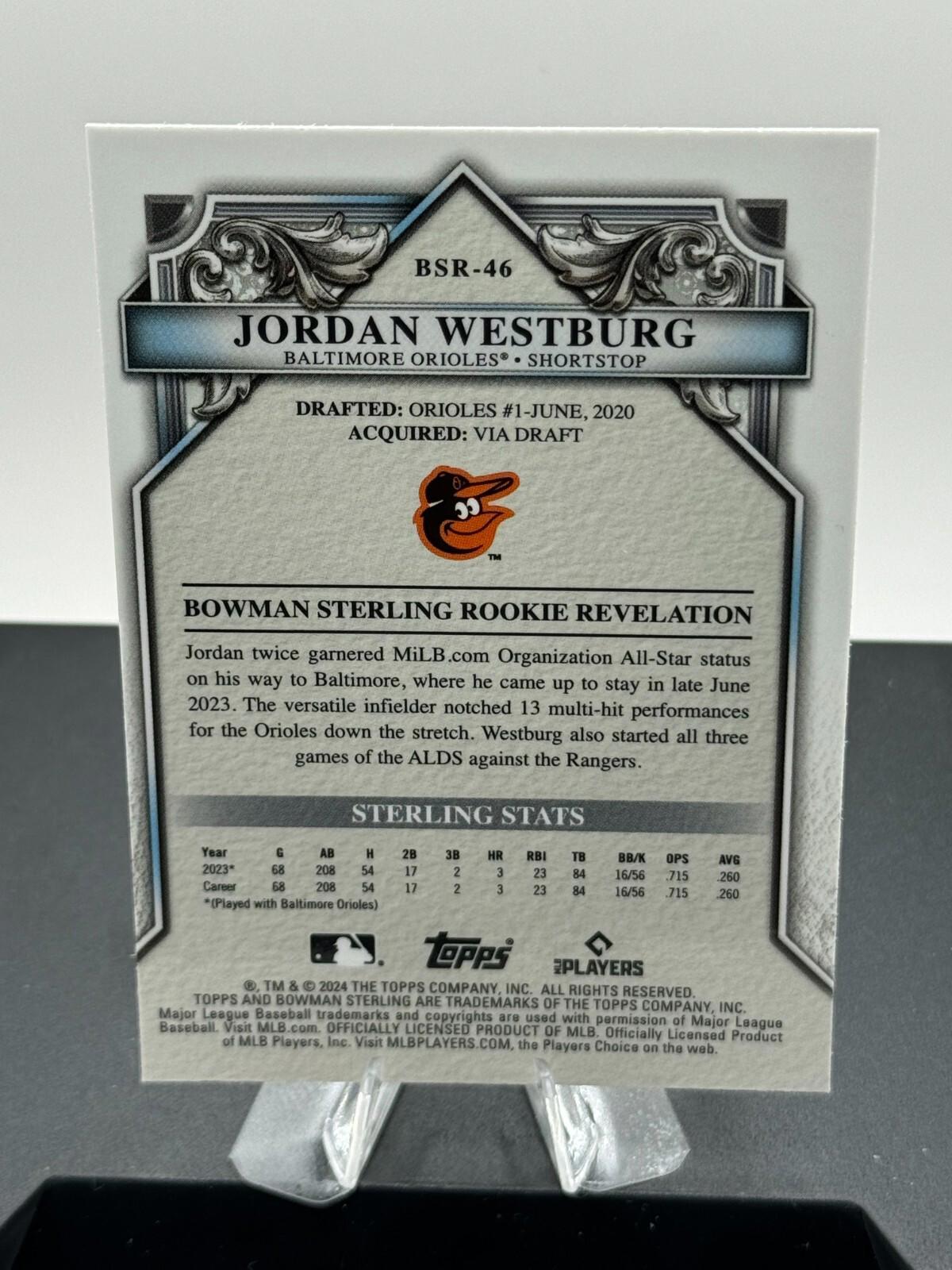 2024 Bowman Sterling - Jordan Westburg #BSR-46