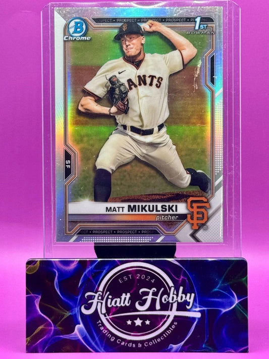 2021 Bowman Draft Chrome - Matt Mikulski #BDC-179 - Refractor (RC)
