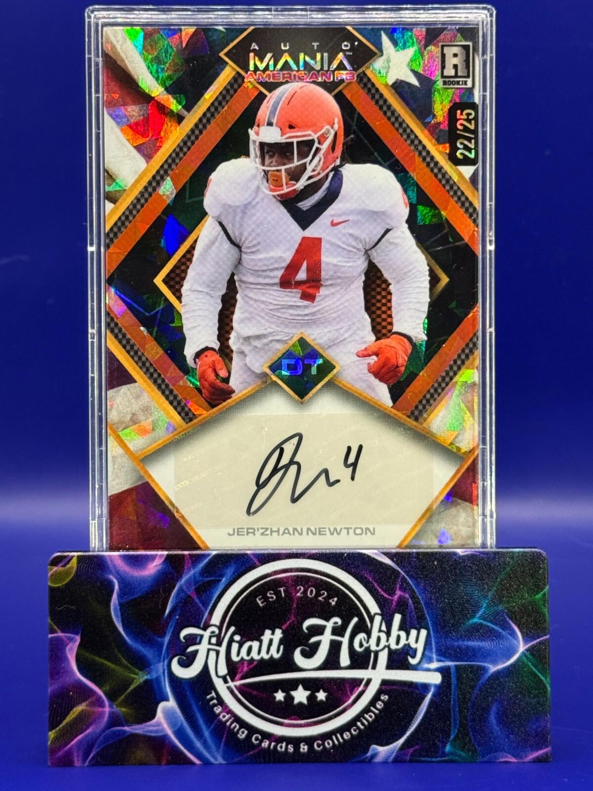 2024 Wild Card Auto Mania - Jer'zhan Newton #AMAD-JN - American Flag - Ice /25