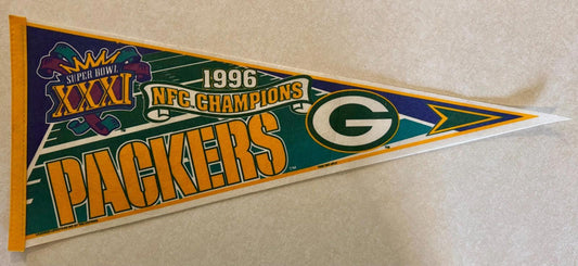 Green Bay Packers 1996 NFC Champions Original Full Size Pennant Super Bowl XXXI