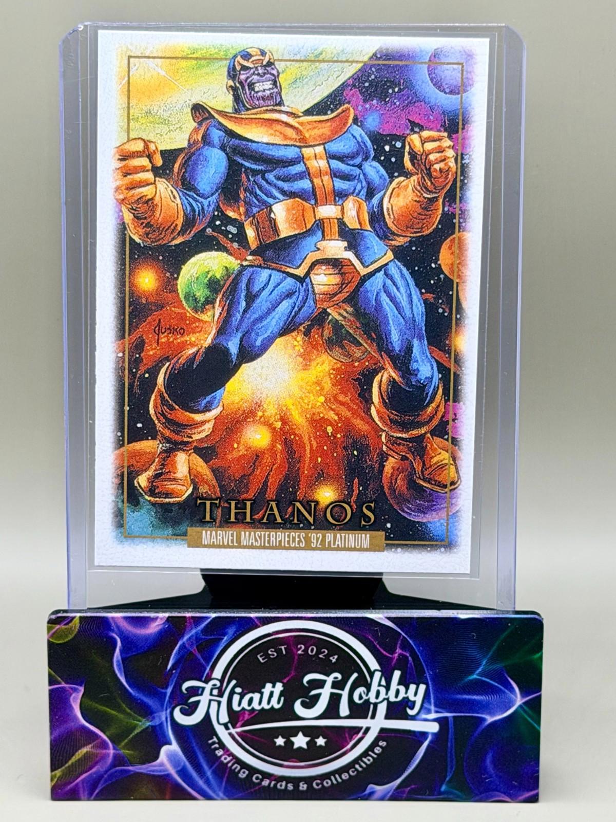 2024 Panini Skybox Marvel Masterpieces '92 Platinum - Thanos #83 - Leather