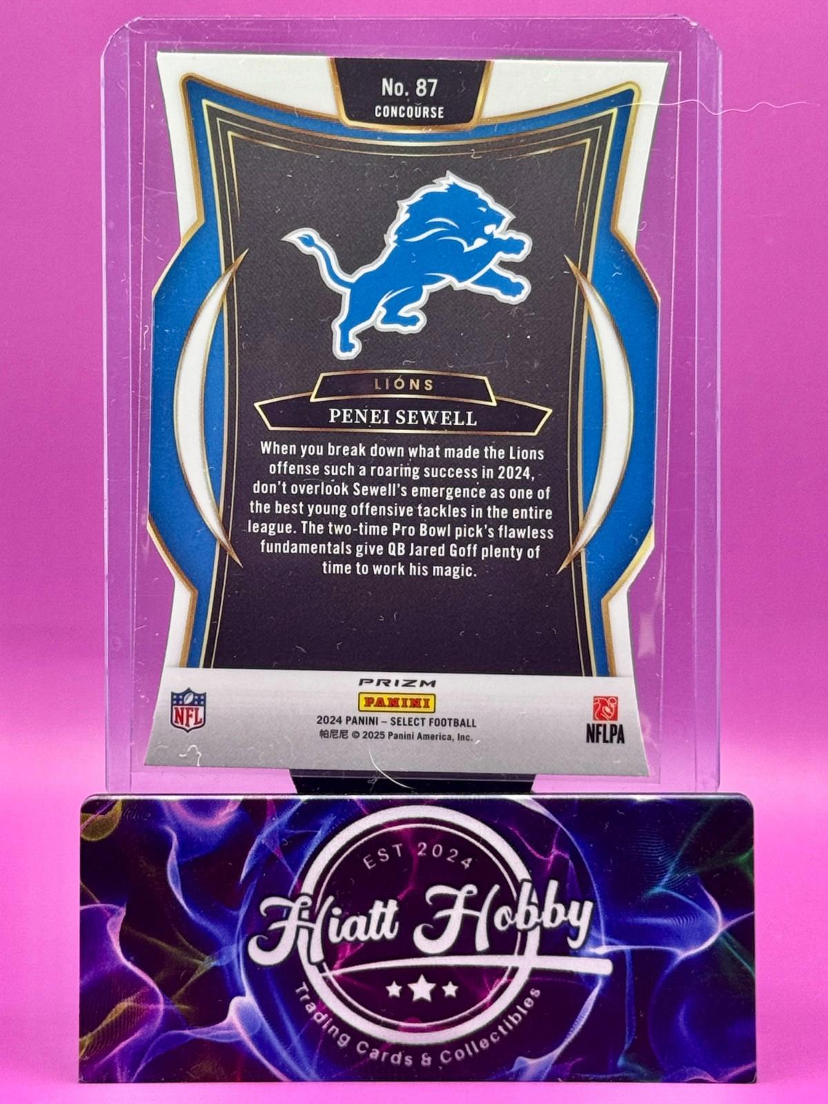 2024 Panini Select - Concourse - Penei Sewell #87 Silver Prizm Die-Cut
