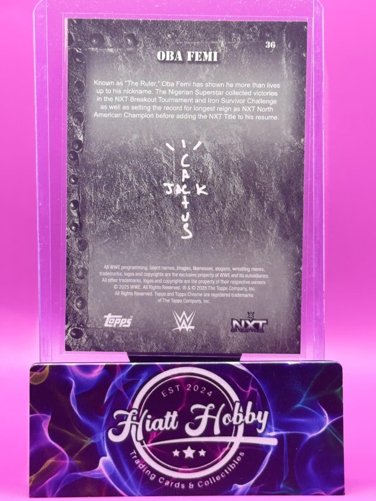 2025 Topps Chrome Cactus Jack WWE - Oba Femi #36