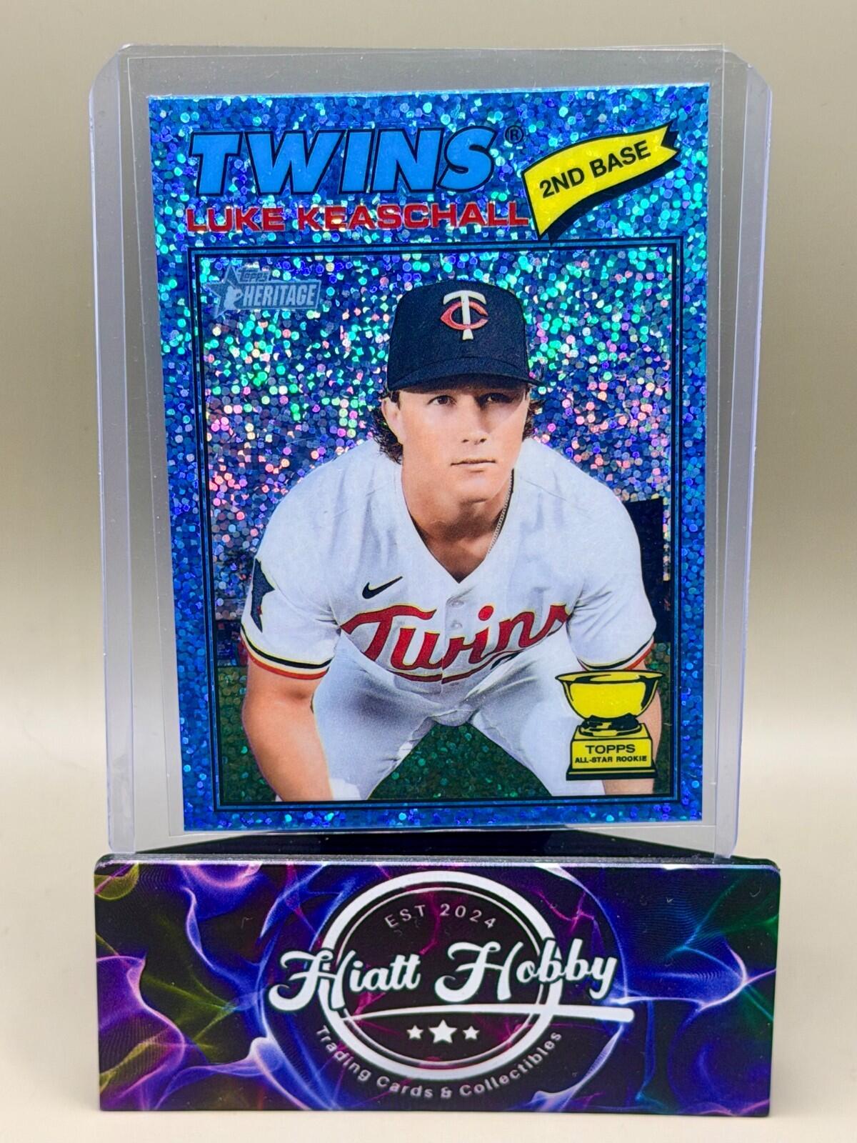 2026 Topps Heritage - #116 Luke Keaschall - Light Blue Sparkle