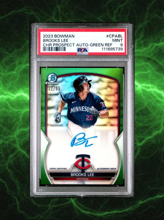 2023 Bowman - Brooks Lee #CPA-BL - Green Auto /99 (AU, RC) - PSA 9
