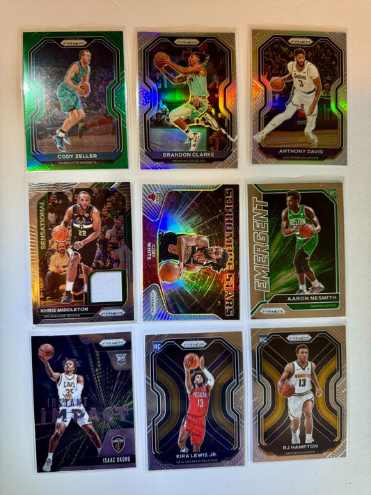 2020 Panini Prizm Basketball - Lot of 9 - Prizms, Inserts, Rookies, and Stars!