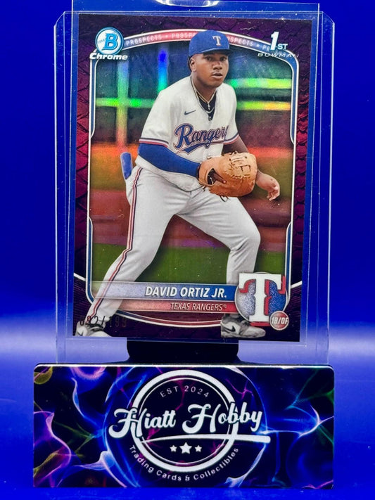 2025 Bowman Chrome -  David Ortiz Jr #BCP-29 - Purple Reptillian Refractor /199