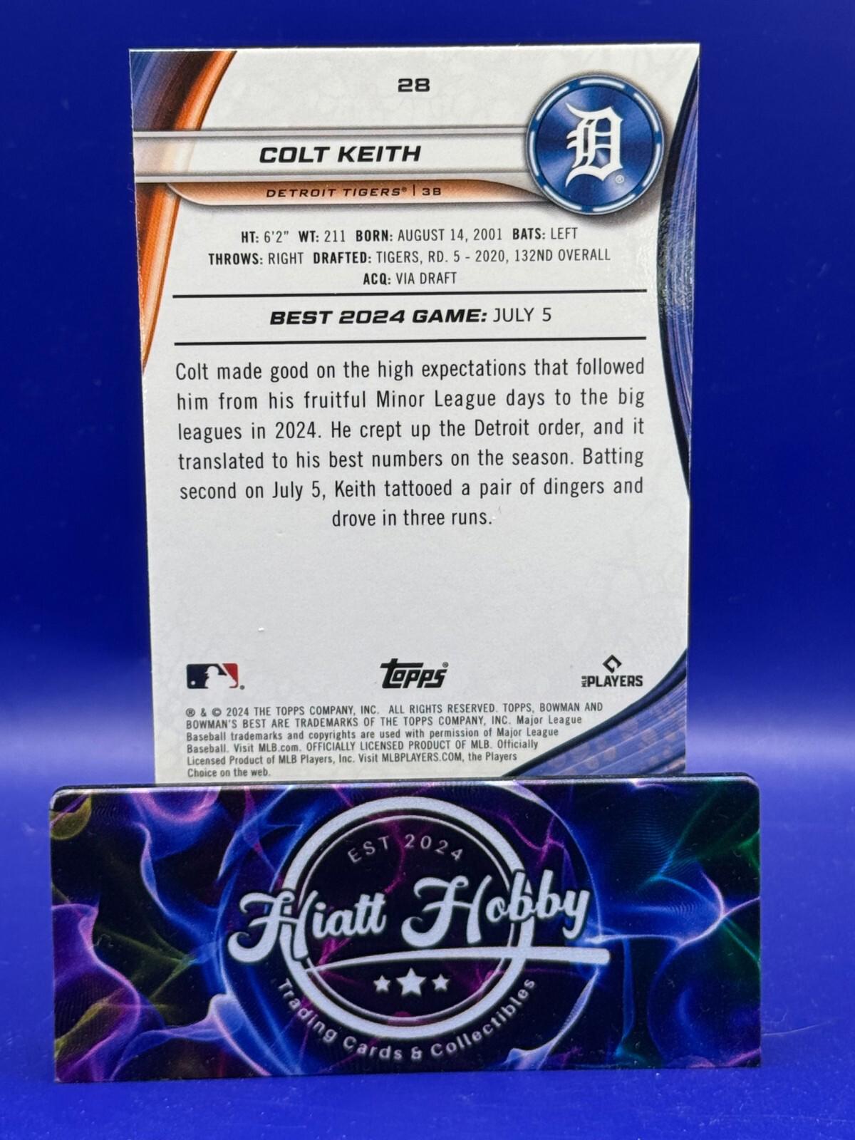 2024 Bowman's Best - Colt Keith #28 - Wave Refractor