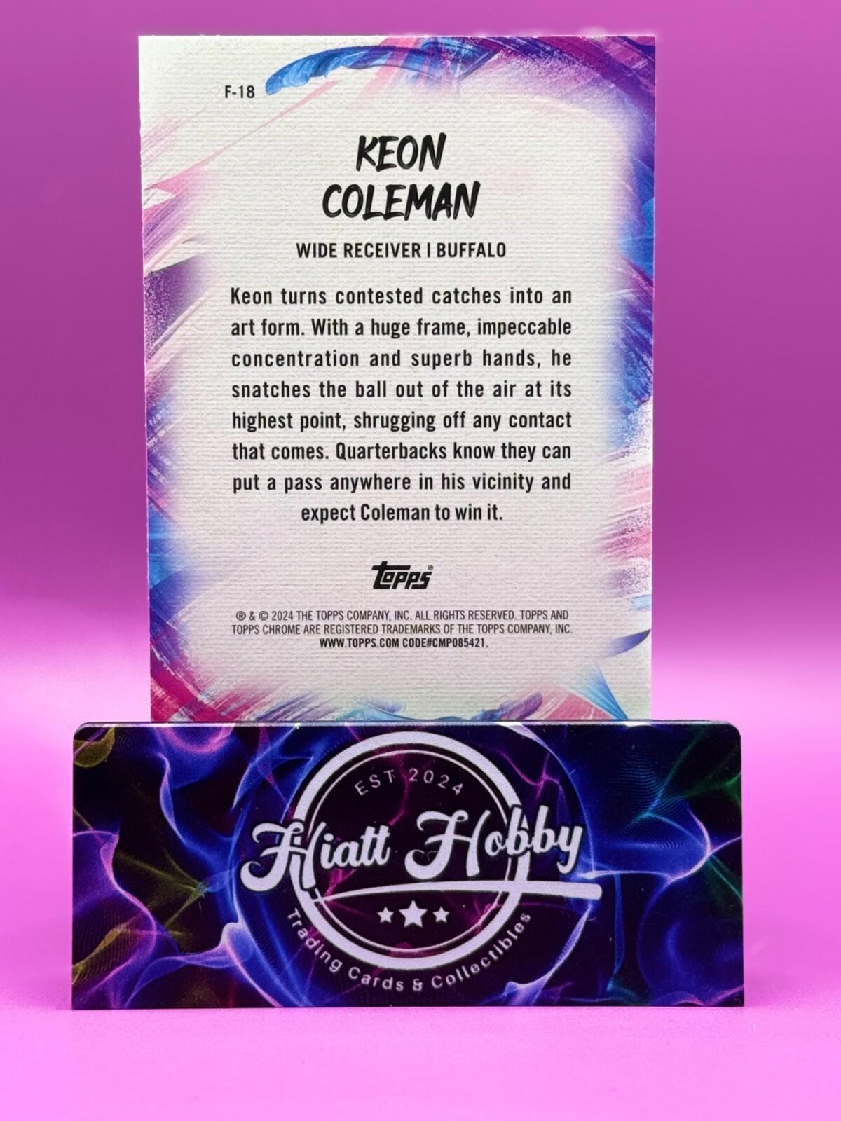 2024 Topps Chrome Football - Keon Coleman #F-18 - Finesse