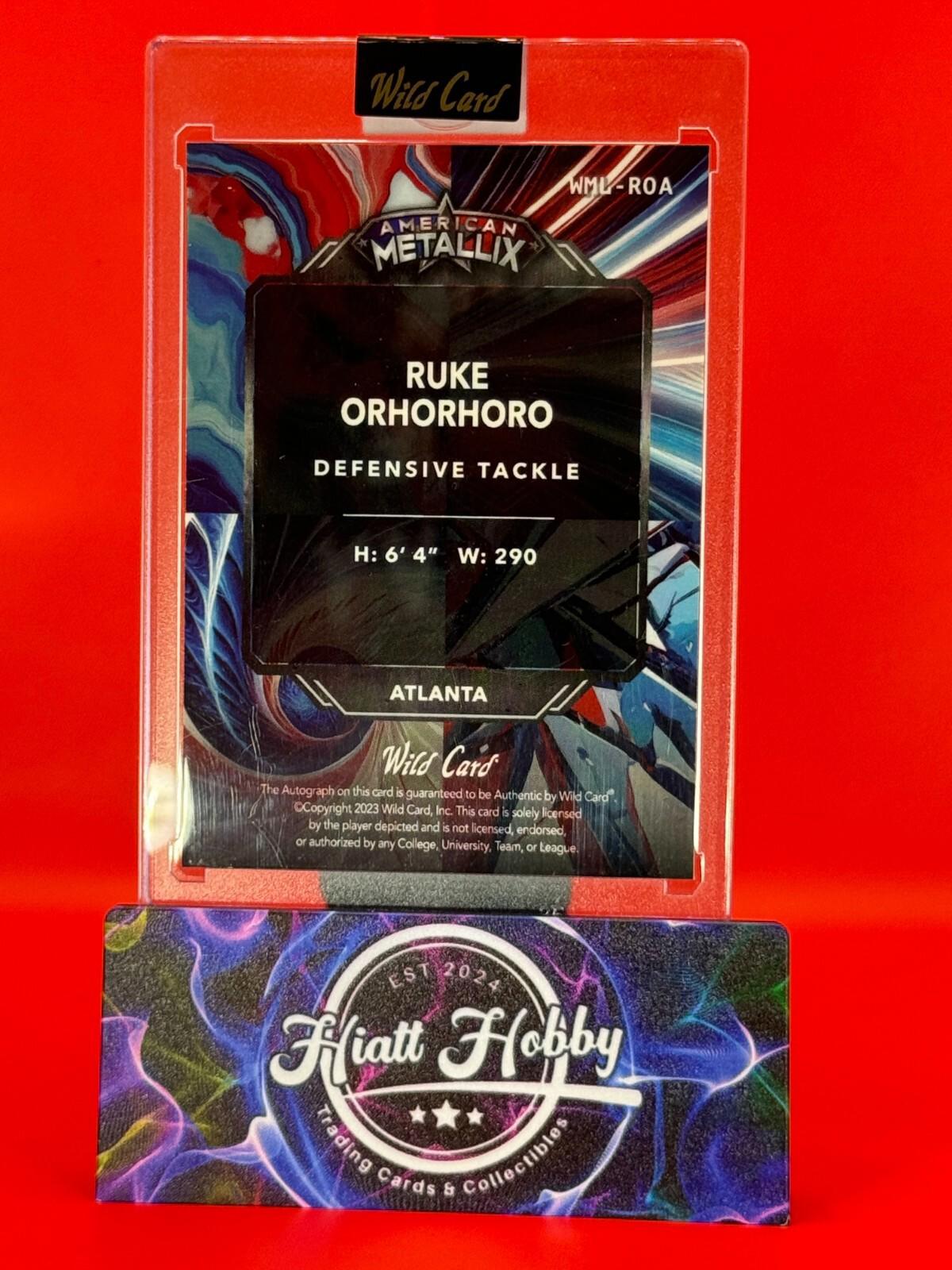 2023 Wild Card Metallix - Ruke Orhorhoro #WML-ROA - Speckled Rainbow Auto /7