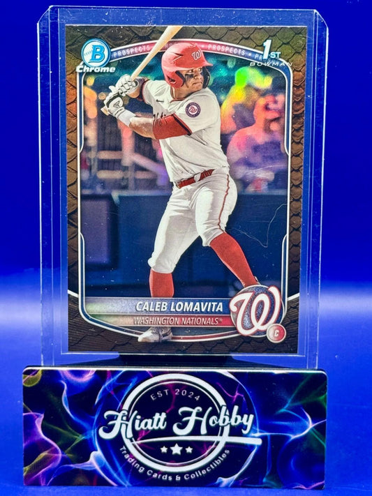 2025 Bowman - Chrome Prospects Caleb Lomavita #BCP-120 Reptilian Refractor (RC)