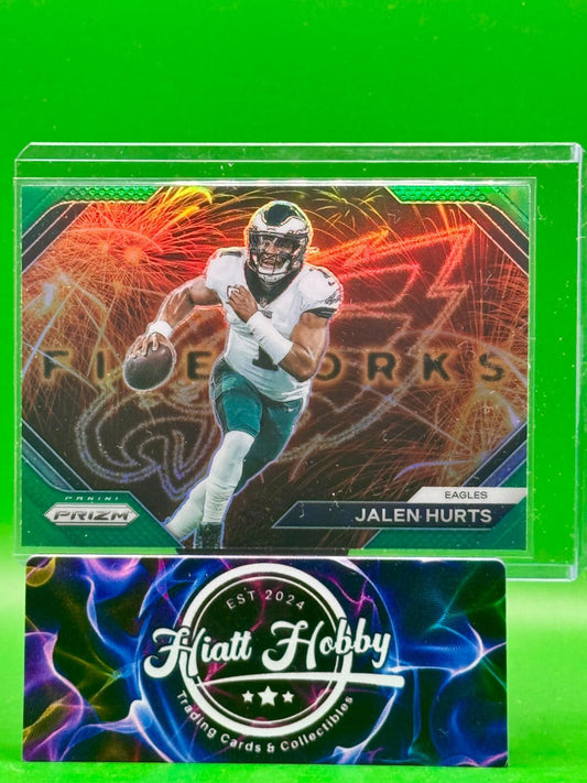 2023 Panini Prizm - Fireworks Jalen Hurts #F-1 Green Prizm