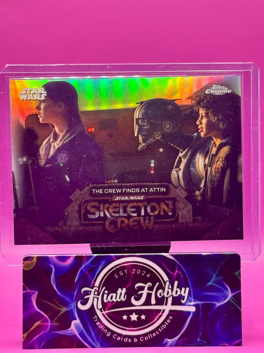 2025 Topps Chrome Star Wars - The Crew Finds At Attin #SC-20 - Skeleton Crew - R