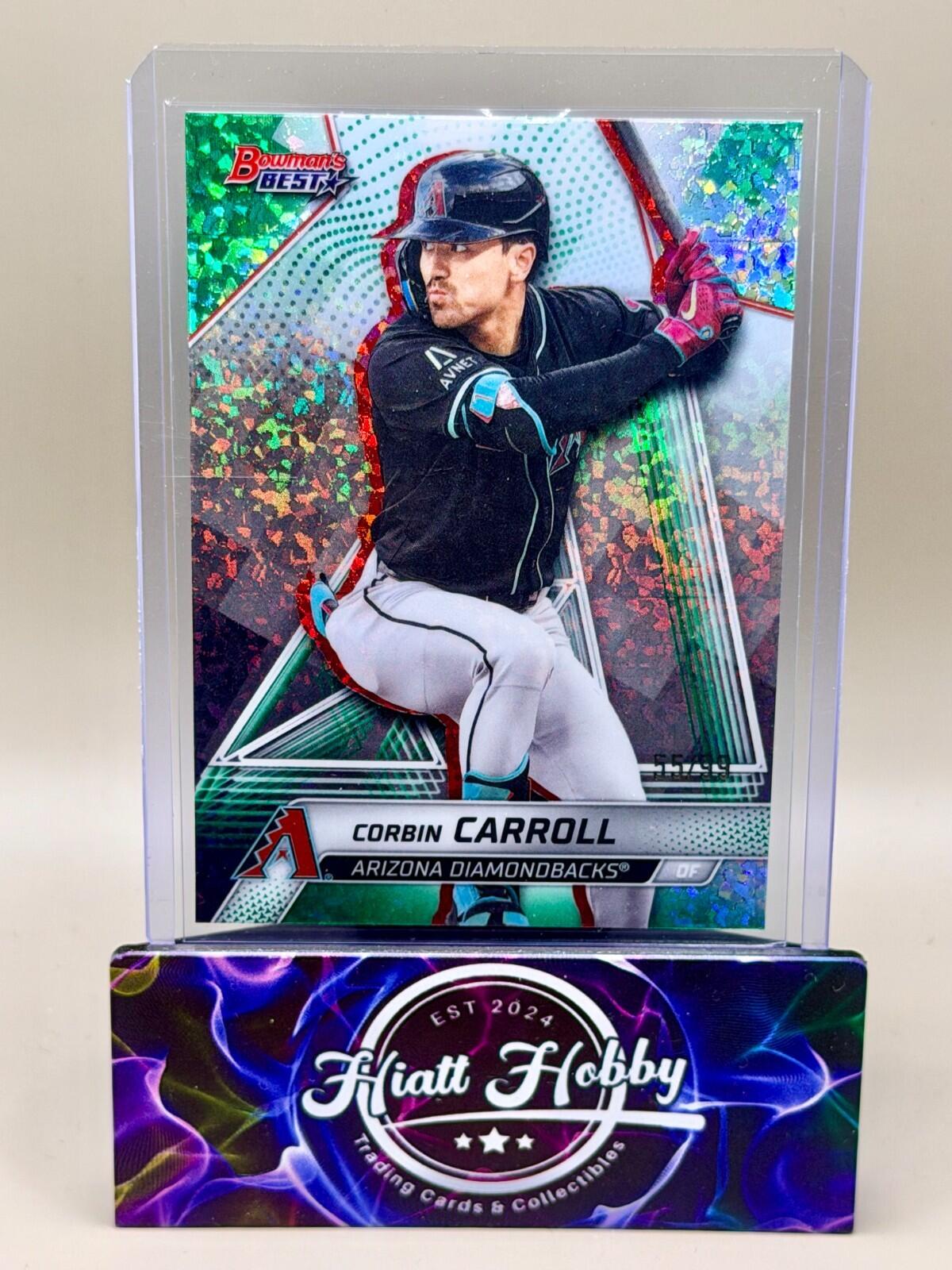 2025 Bowman's Best - #8 Corbin Carroll - Green Mini Diamond /99