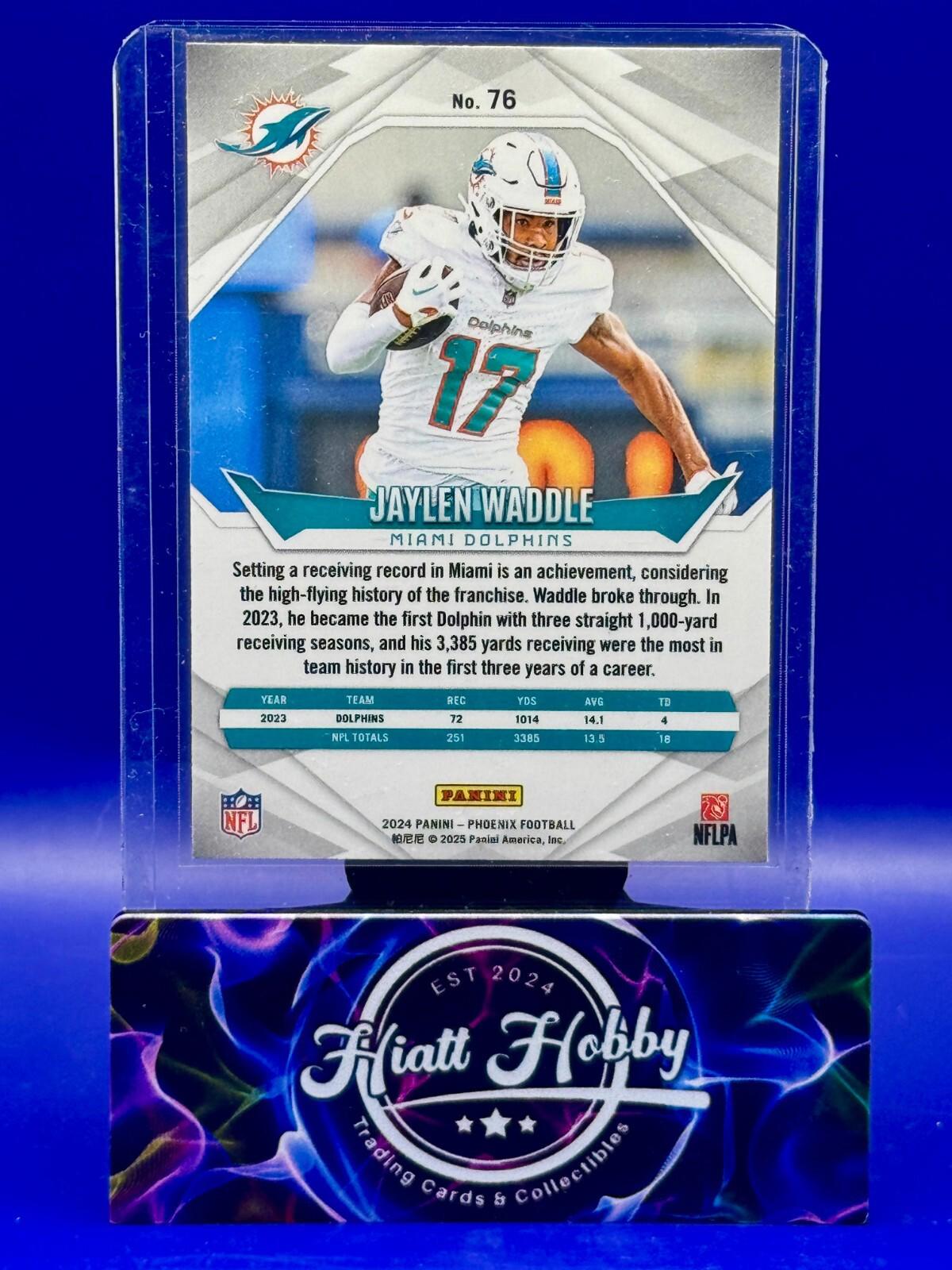 2024 Panini Phoenix - Jaylen Waddle #76 - Hyper Prizm