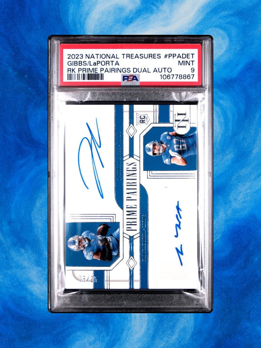 2023 National Treasures Prime Pairings Gibbs / LaPorta Auto/25 - PSA 9 (POP 2)
