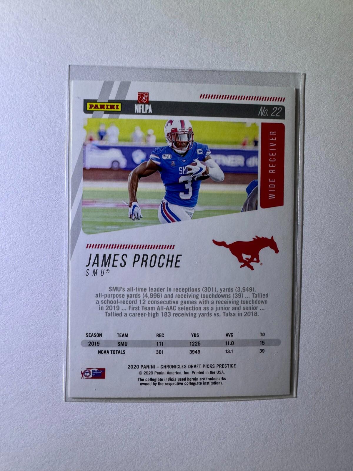 2020 Panini Chronicles Draft Picks Prestige James Proche #22